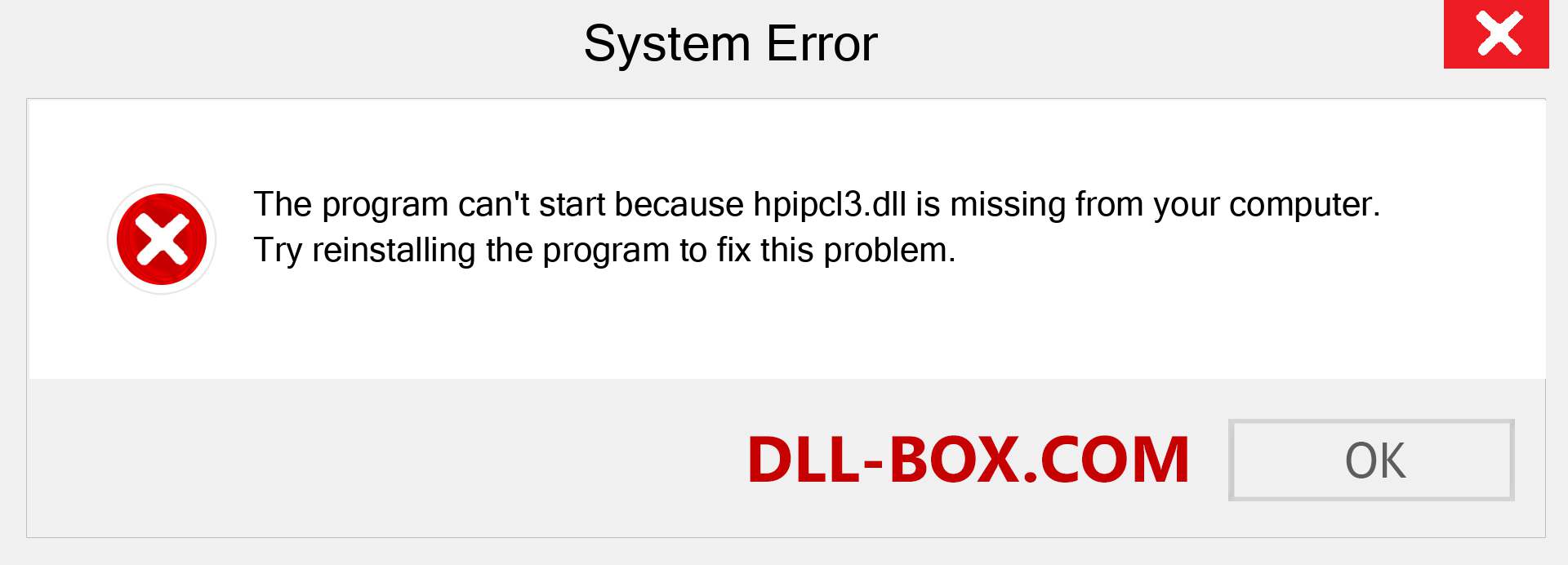  hpipcl3.dll file is missing?. Download for Windows 7, 8, 10 - Fix  hpipcl3 dll Missing Error on Windows, photos, images